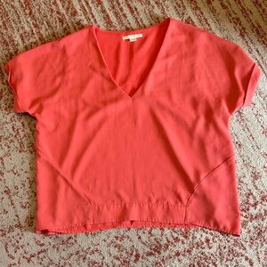 cooper & ella Coral V-Neck Short Sleeve Blouse